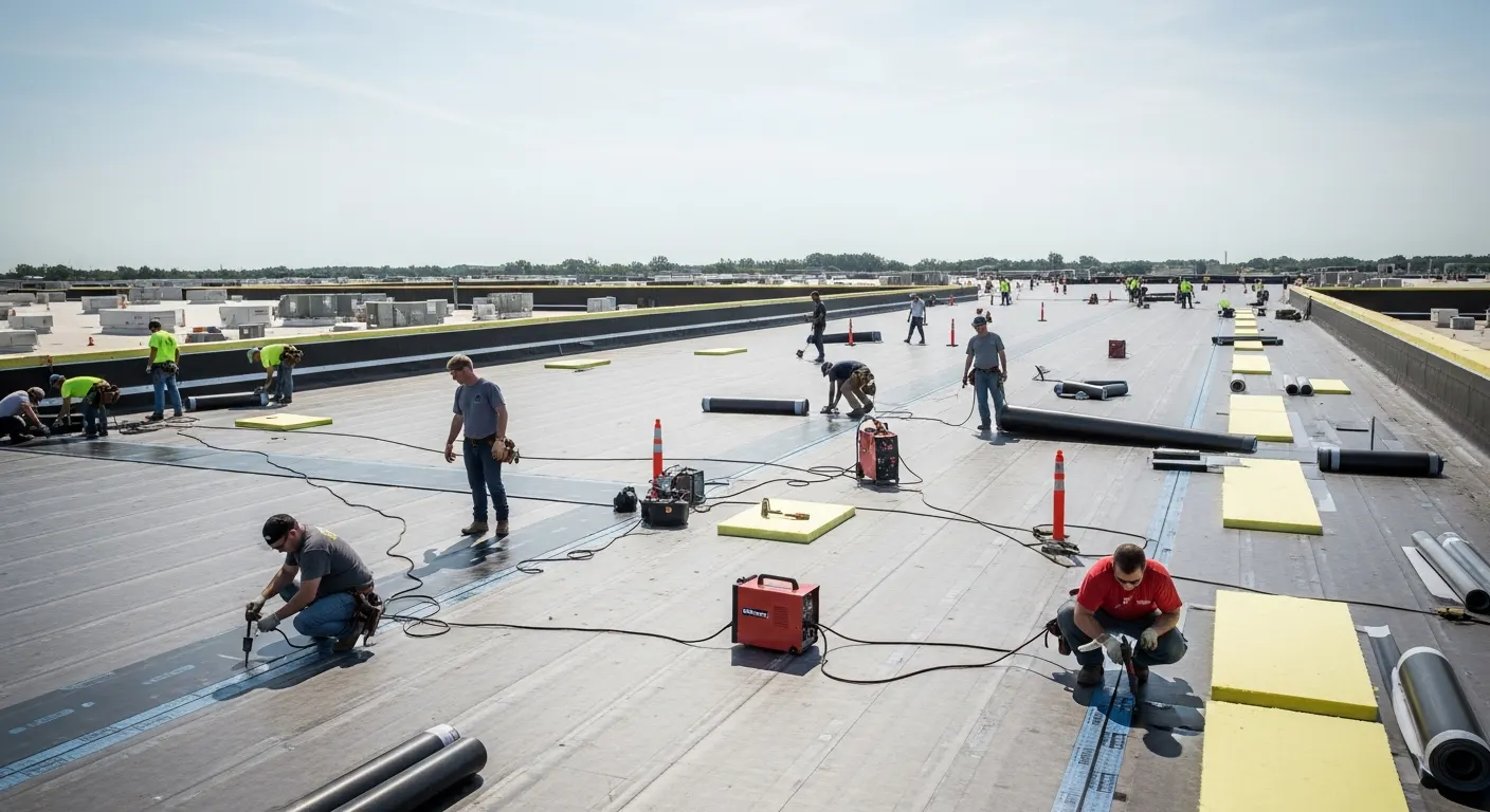Commercial roofing services in Little Rock, AR by Hero Roofing